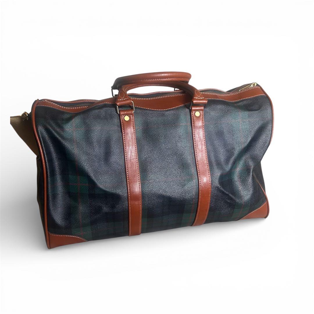 ポロマレット Polo Mallet ボストンバッグ グリーン チェック柄 - メルカリ