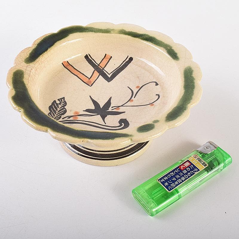 和食器 向井一峰作 織部向付 台皿 五客 共布共箱 M