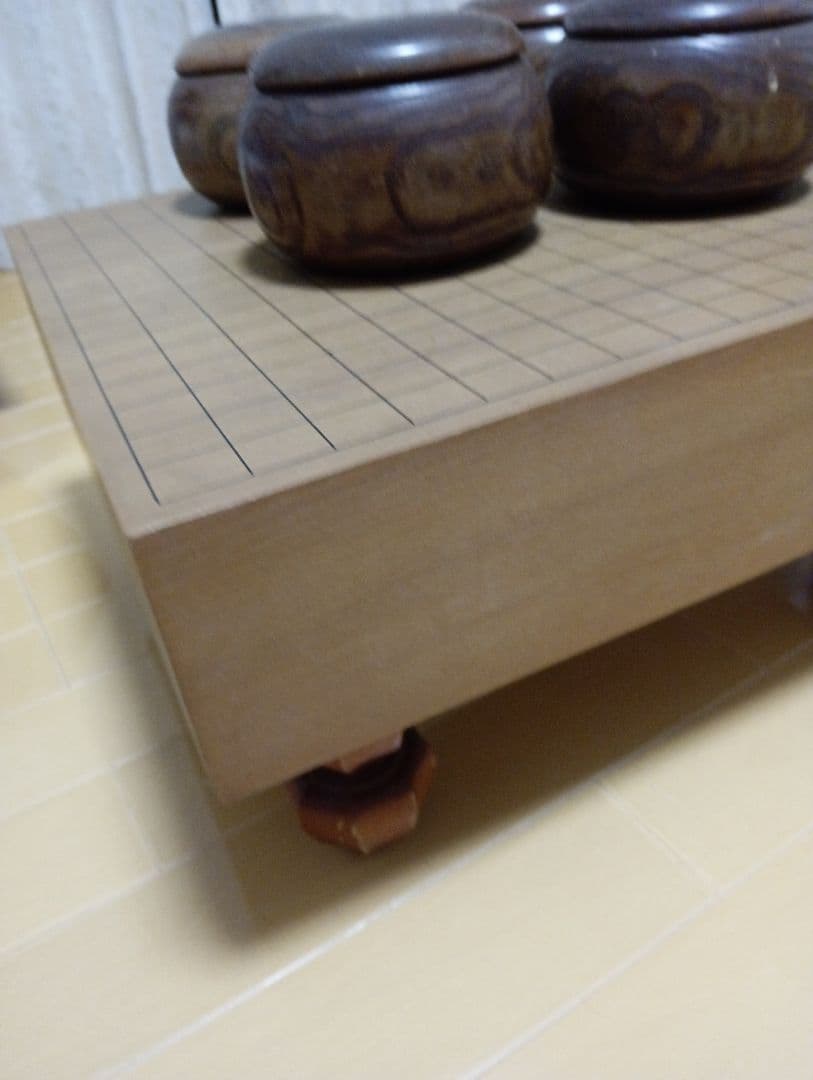 囲碁 木製碁石セット 黒白碁石付き