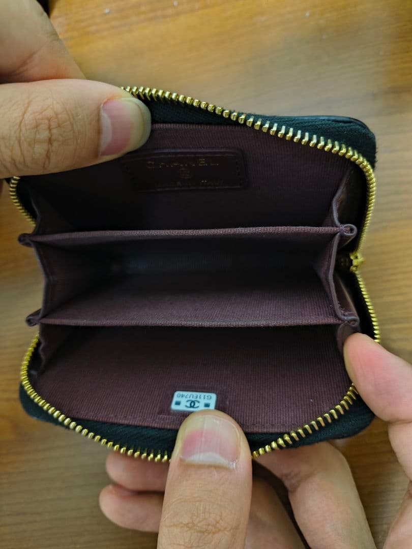 CHANEL シャネル クラシック ジップ パースミニ財布 ブラック