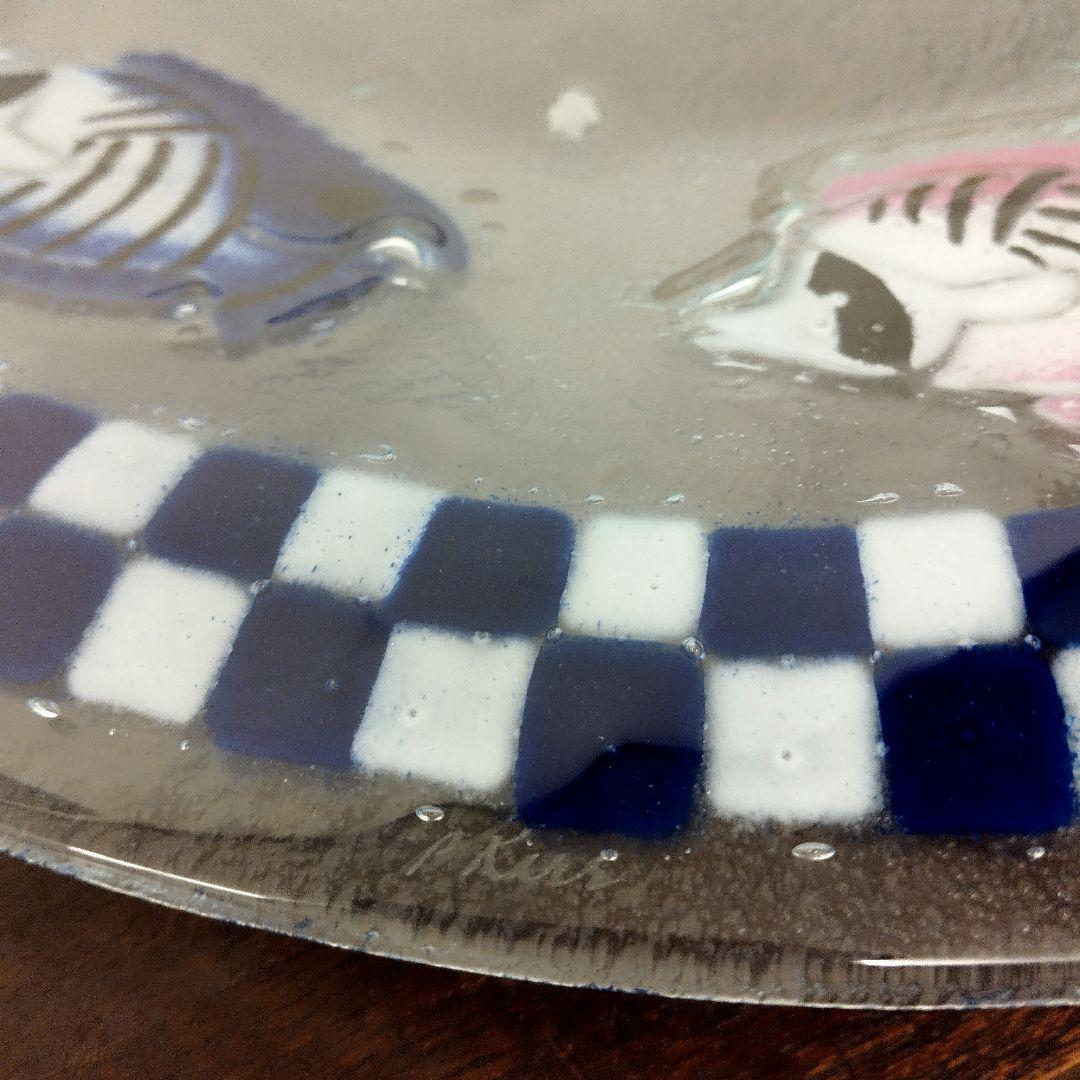 Peggy Karr】USA 作家 ガラスプレート 大作 サインあり