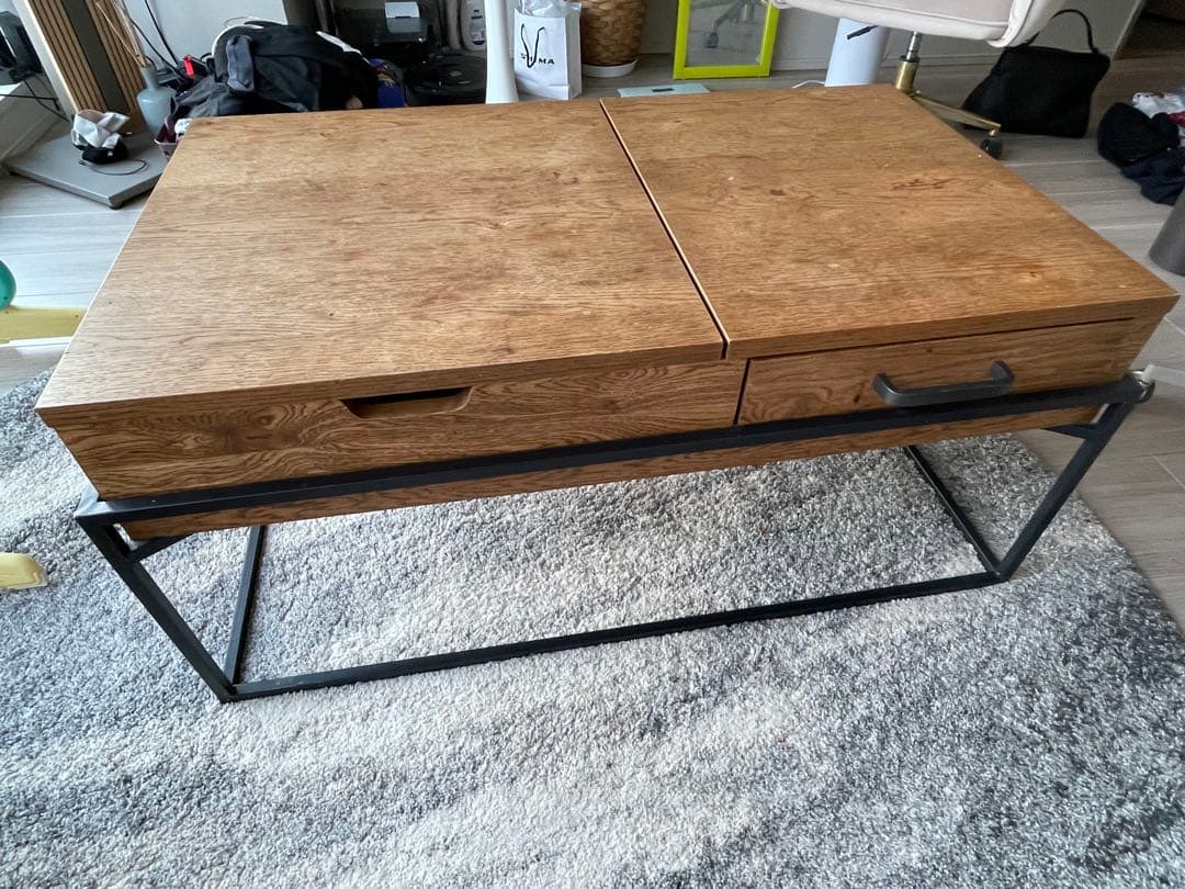 【美品】CRASHGATE　クラッシュゲート　ロージー リビングテーブル オーク