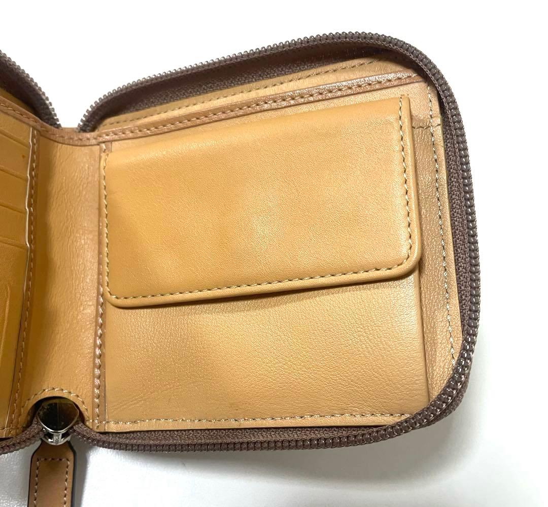 超美品】Dior ディオール 二つ折り財布 トロッター柄 ブラウン 袋付き