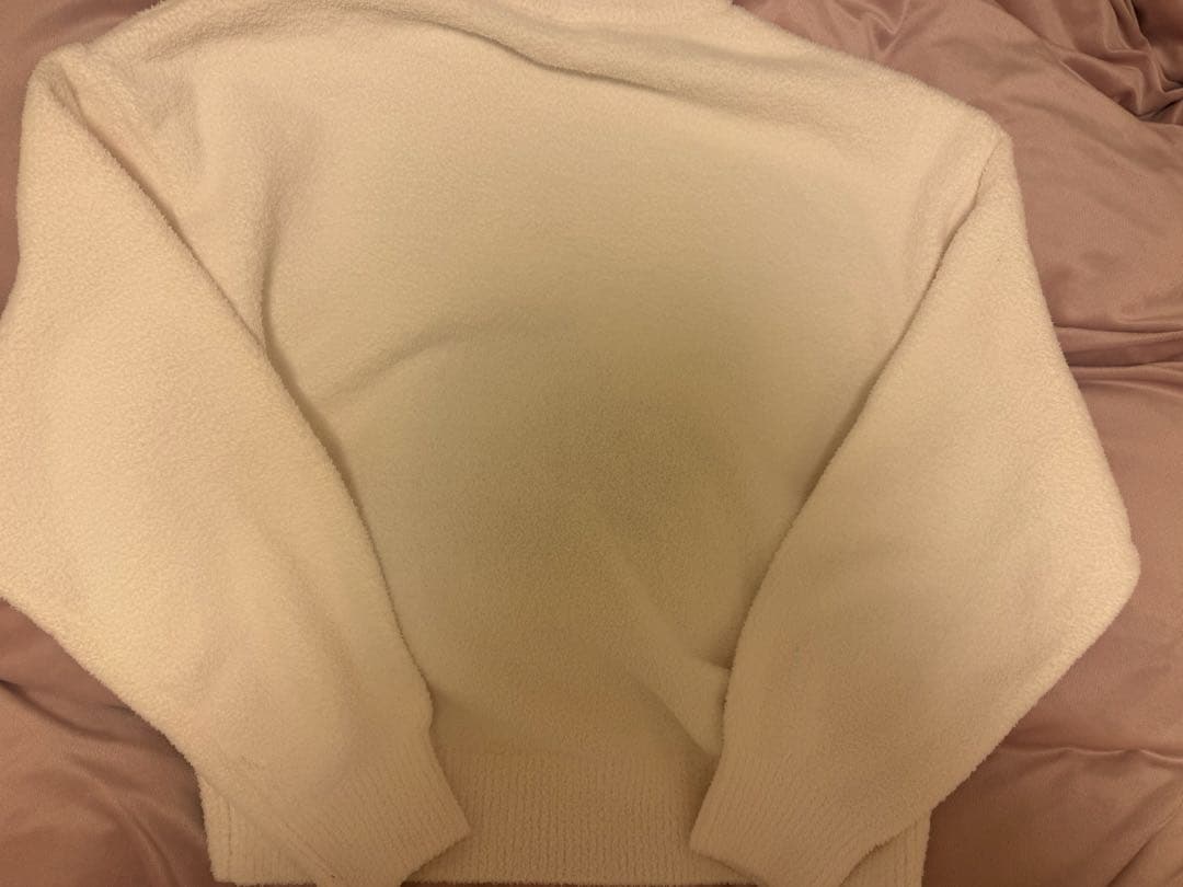 ジェラピケ シーズージャガードプルオーバー　白　ホワイト