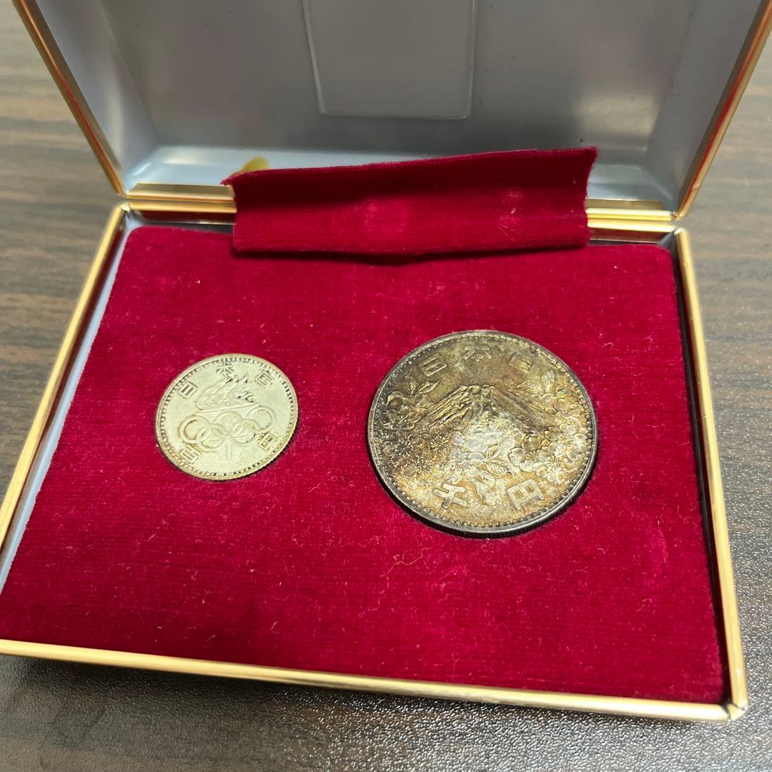 1964年 東京オリンピック記念 銀貨セット 専用ケース入り 1964年(希少