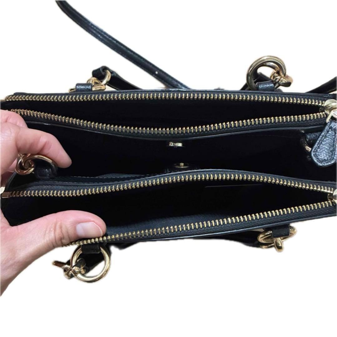COACH（コーチ）2WAYハンドバッグ ショルダーバッグ 斜掛け レザー 黒