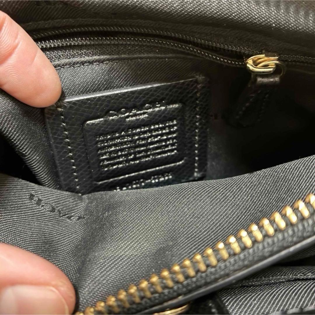 COACH（コーチ）2WAYハンドバッグ ショルダーバッグ 斜掛け レザー 黒