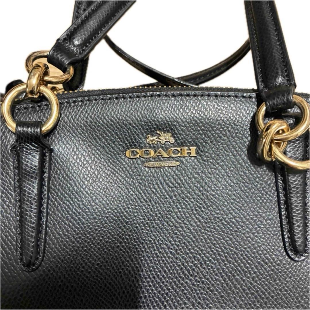 COACH（コーチ）2WAYハンドバッグ ショルダーバッグ 斜掛け レザー 黒
