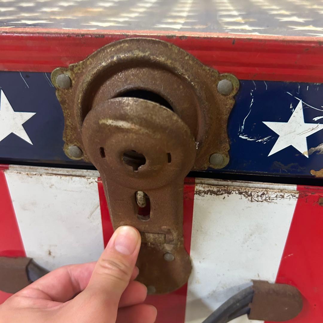 アメリカン ヴィンテージ 家具 アメリカ国旗 星条旗 トランク ボックス