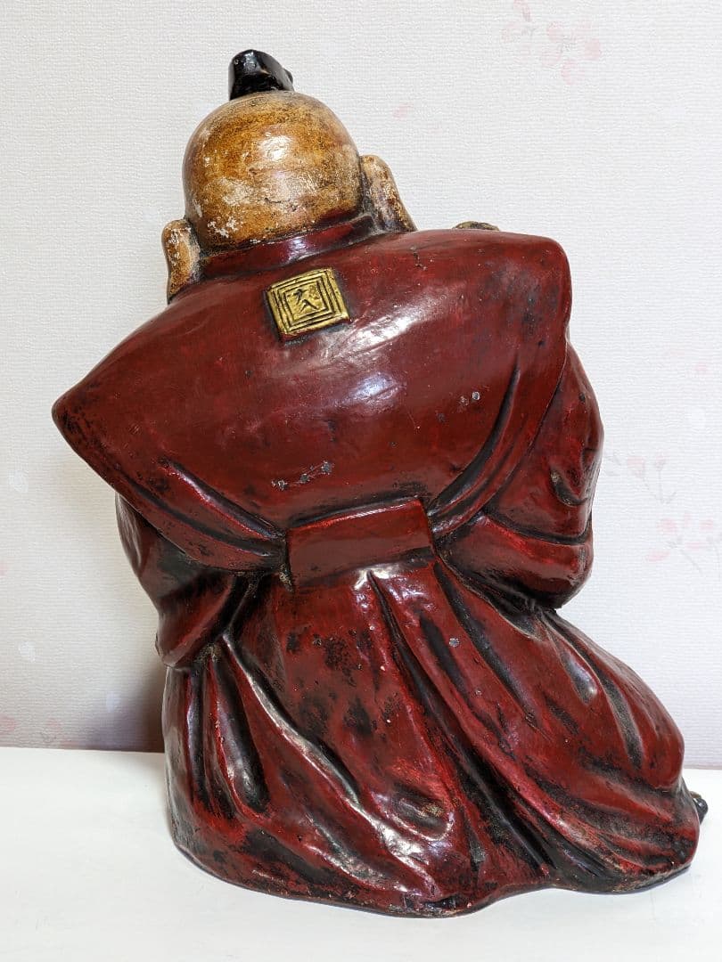 ♦時代物 置物飾り 明治時代 常滑焼 瑞陶園製 相撲 行司 古美術品 骨董品