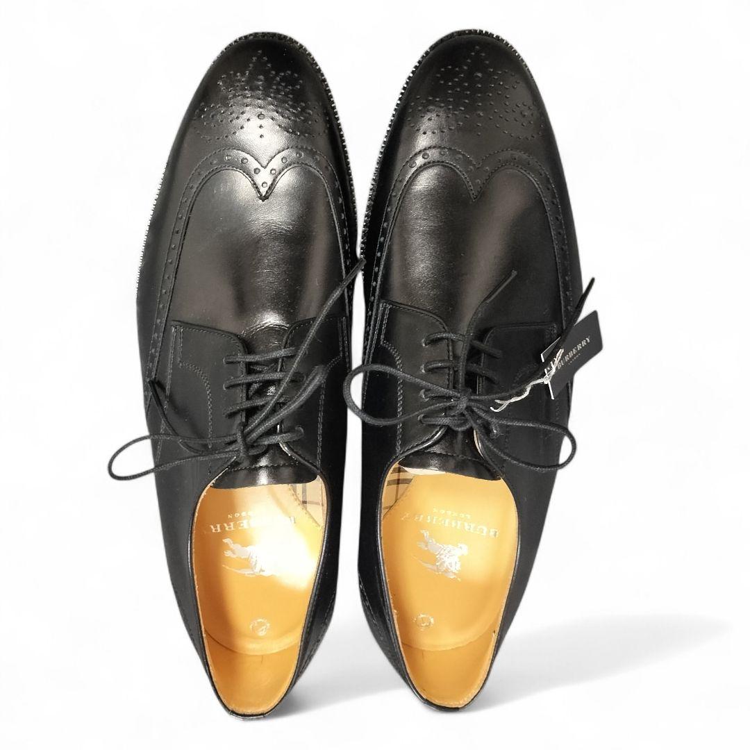 未使用✨BURBERRY ブラック シューズ　ウイングチップ ビジネス 箱付