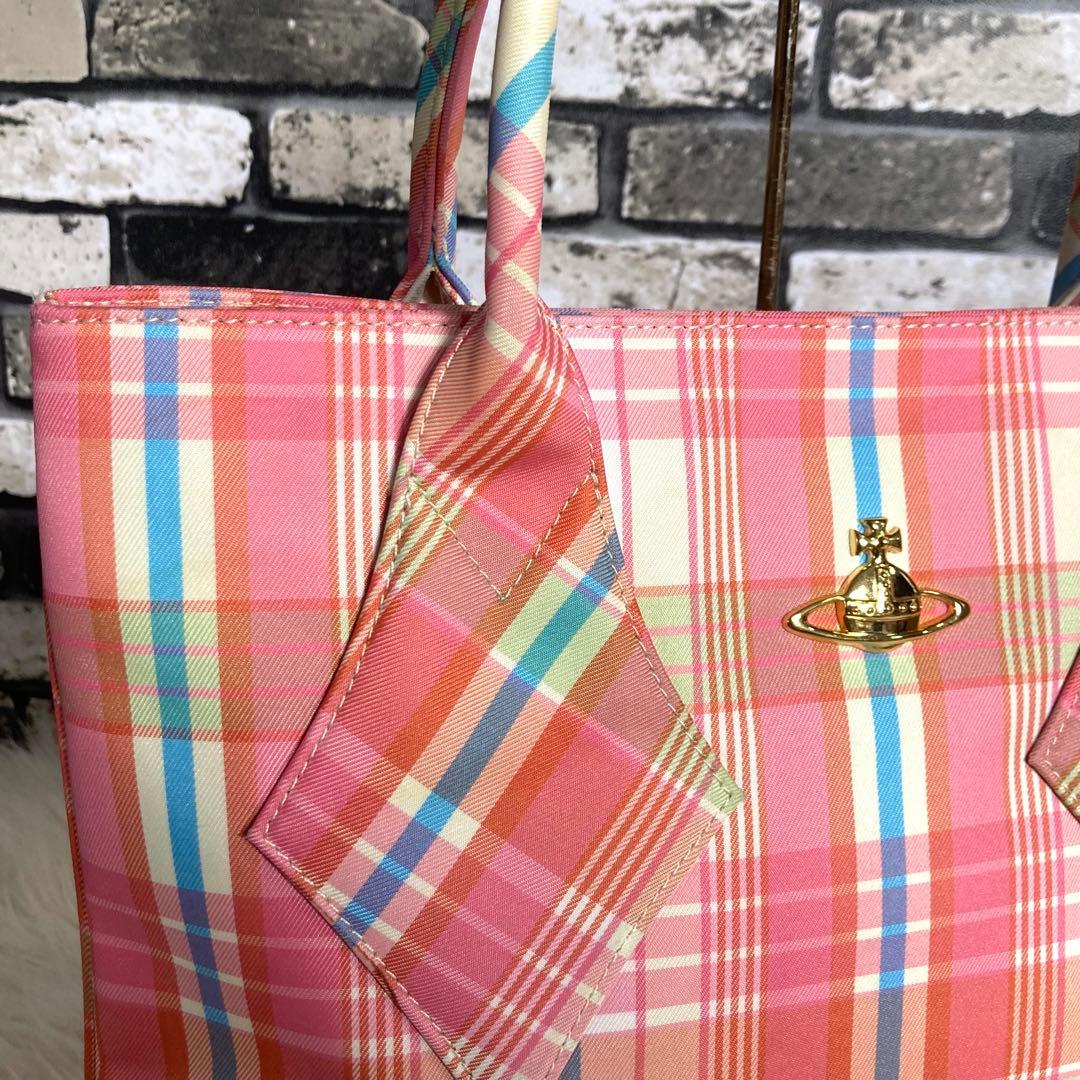 激レア✨Vivienne Westwood チェック トートバッグ ピンク