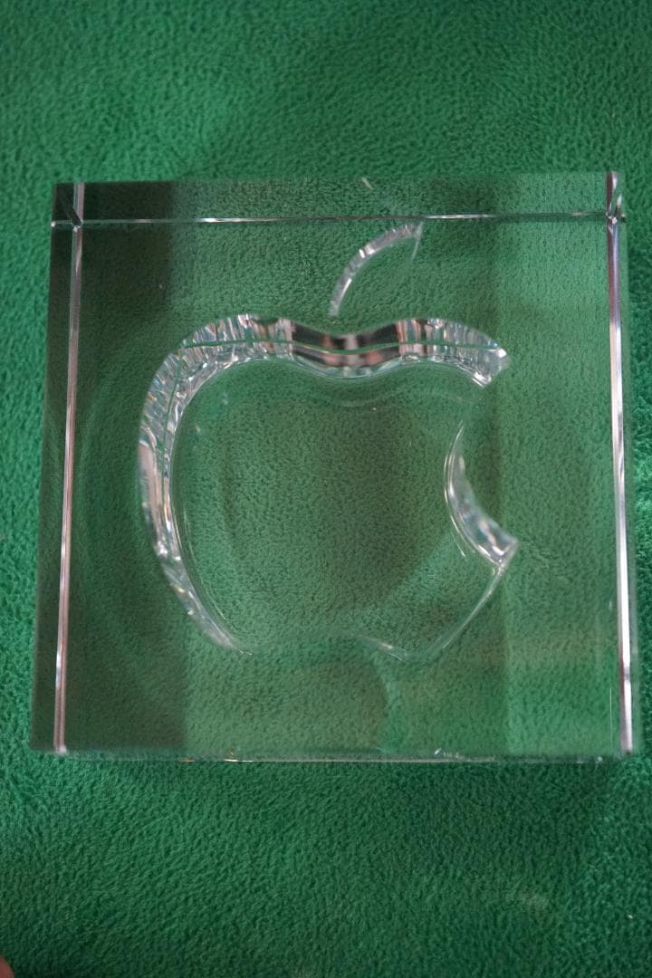 希少 Apple 20周年記念 HOYA製クリスタルガラス 置物 非売品