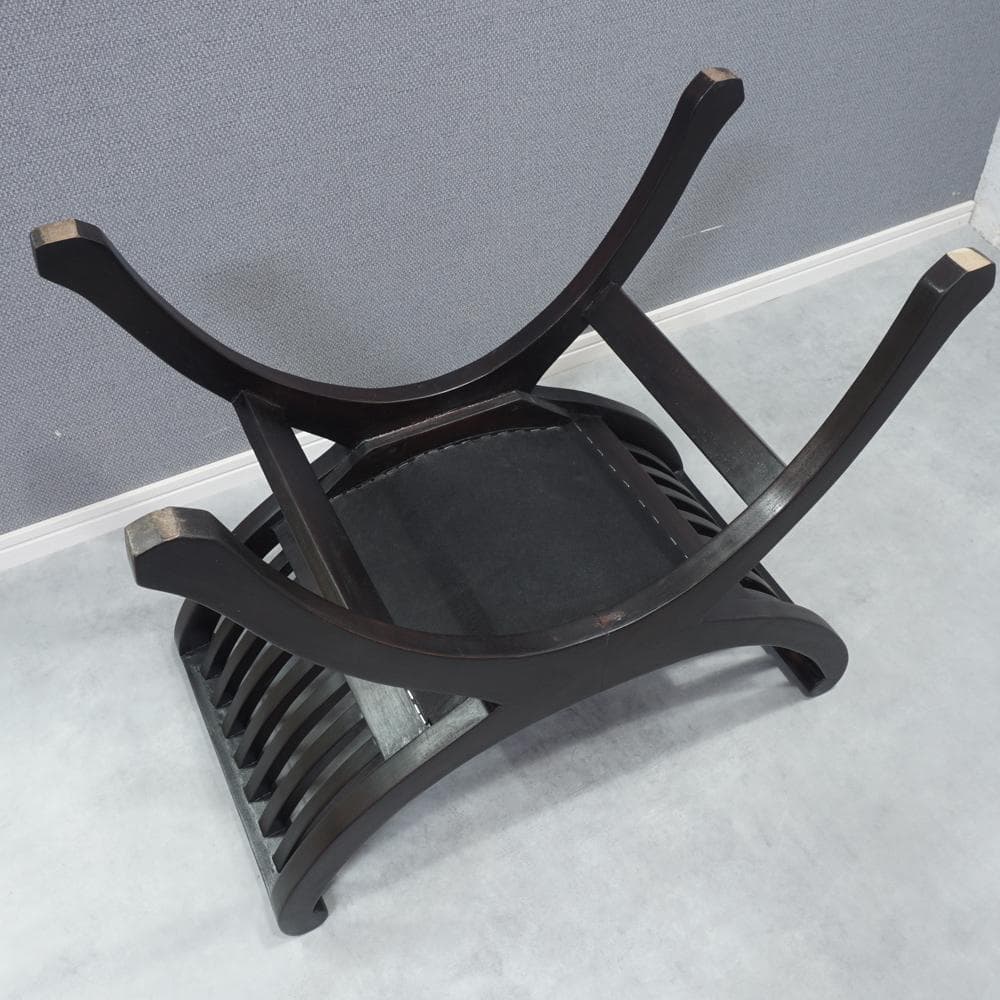 カルティニチェアC　本革シート 椅子 バリ家具 アジア家具 スツール チェア