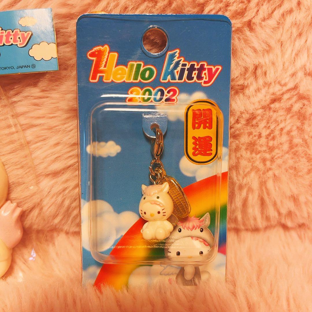 希少レア　ハローキティ　日本限定　開運　干支　午年　チャーム　ミラー　2001
