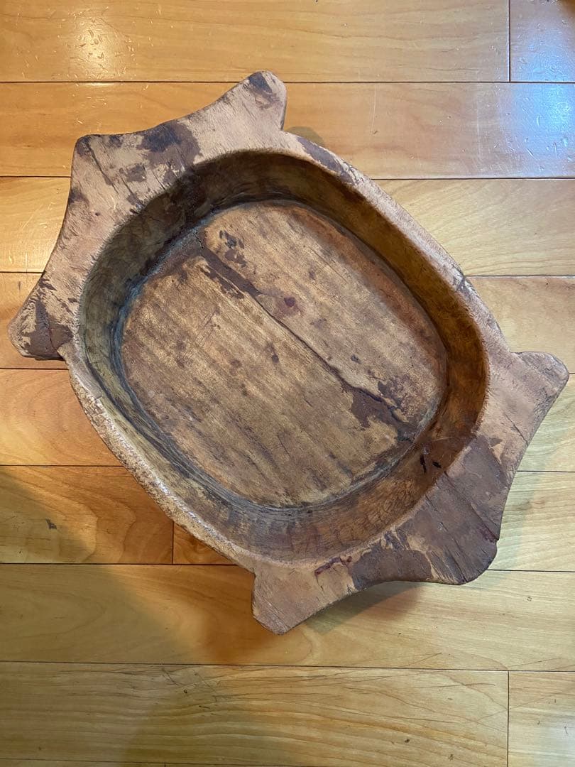 250–300年 済州島古木 盆｜李朝期｜高密度材の重量感・朝鮮古美術 李朝済州盆 / 朝鮮時代後期 | tsuchika