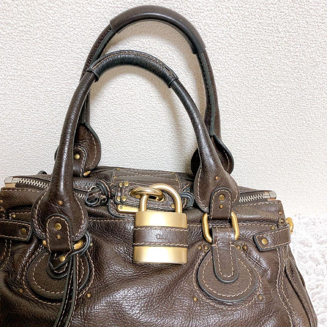 Chloe クロエ　パディントンバッグ　南京錠　ブラウン y2k ダークブラウン