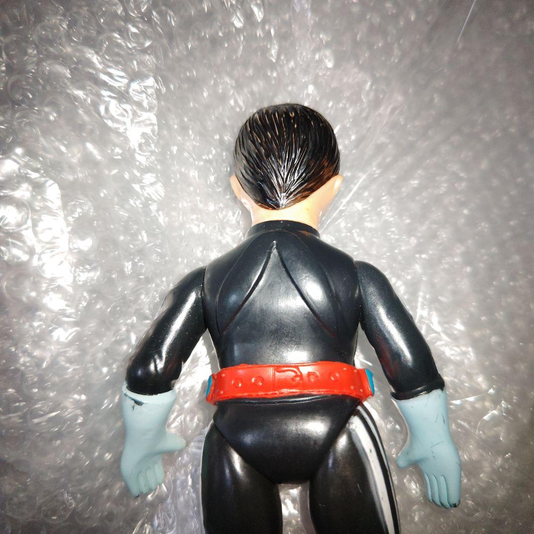 旧バンダイ　仮面ライダー　面取れ　ソフビ　ブリキベルト　26cm　現状品