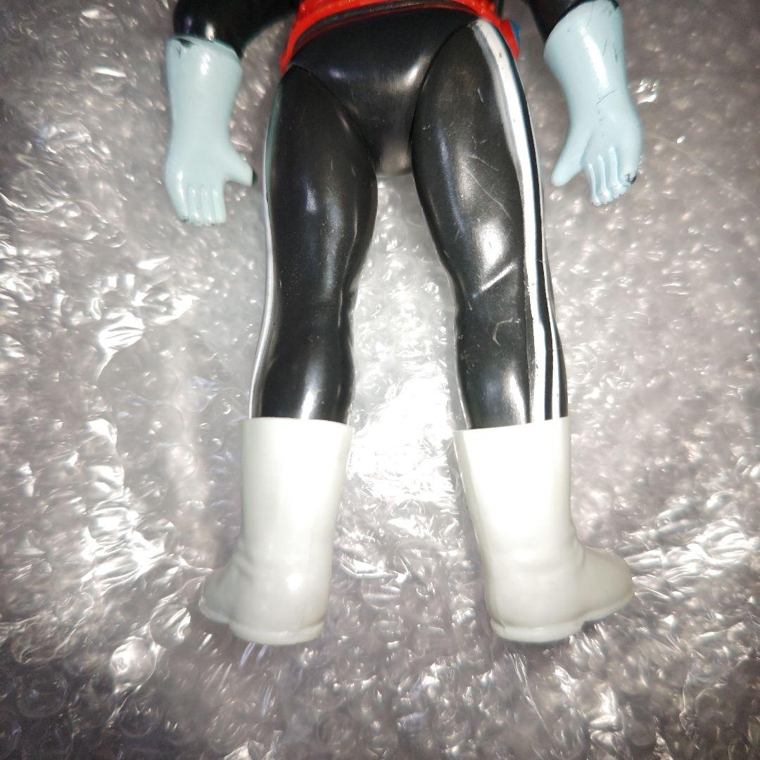 旧バンダイ　仮面ライダー　面取れ　ソフビ　ブリキベルト　26cm　現状品