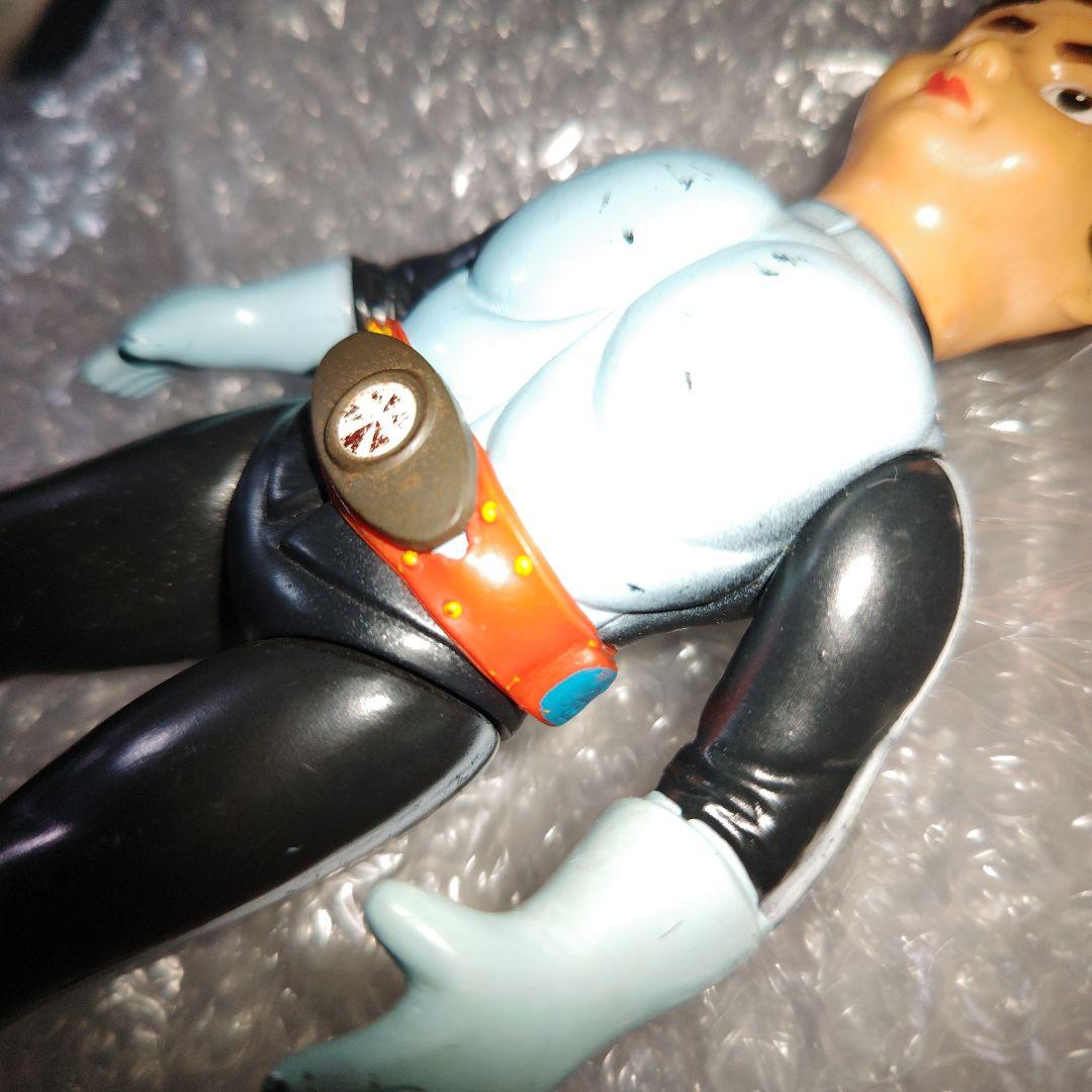 旧バンダイ　仮面ライダー　面取れ　ソフビ　ブリキベルト　26cm　現状品