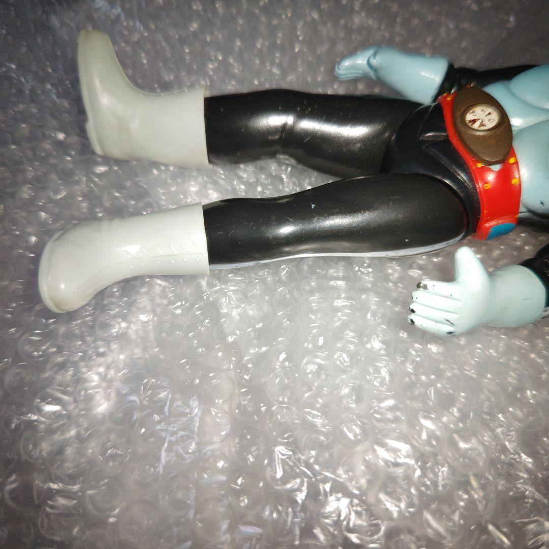 旧バンダイ　仮面ライダー　面取れ　ソフビ　ブリキベルト　26cm　現状品