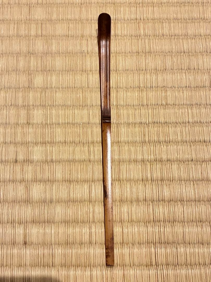 茶道具 嵯峨野竹茶杓 銘『訪れ』 大徳寺三玄院 長谷川寛州書付 宗