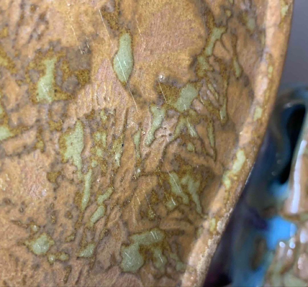 中国 鈞窯写　龍形皿（洗筆）　f2250403