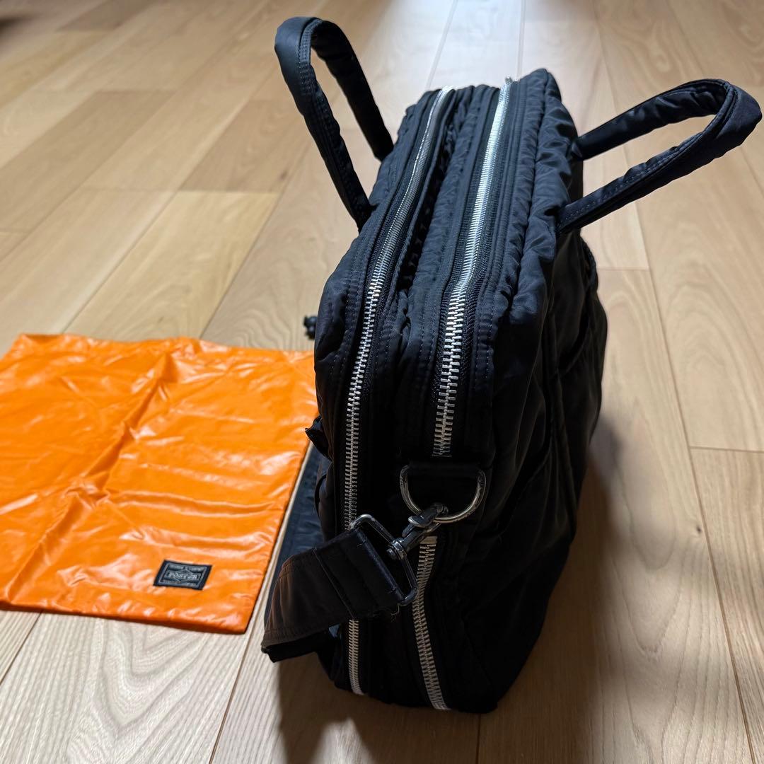 【希少】PORTER TANKER ブリーフケース 2way黒 2層 マチ拡張