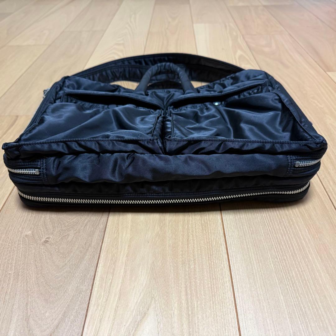 【希少】PORTER TANKER ブリーフケース 2way黒 2層 マチ拡張