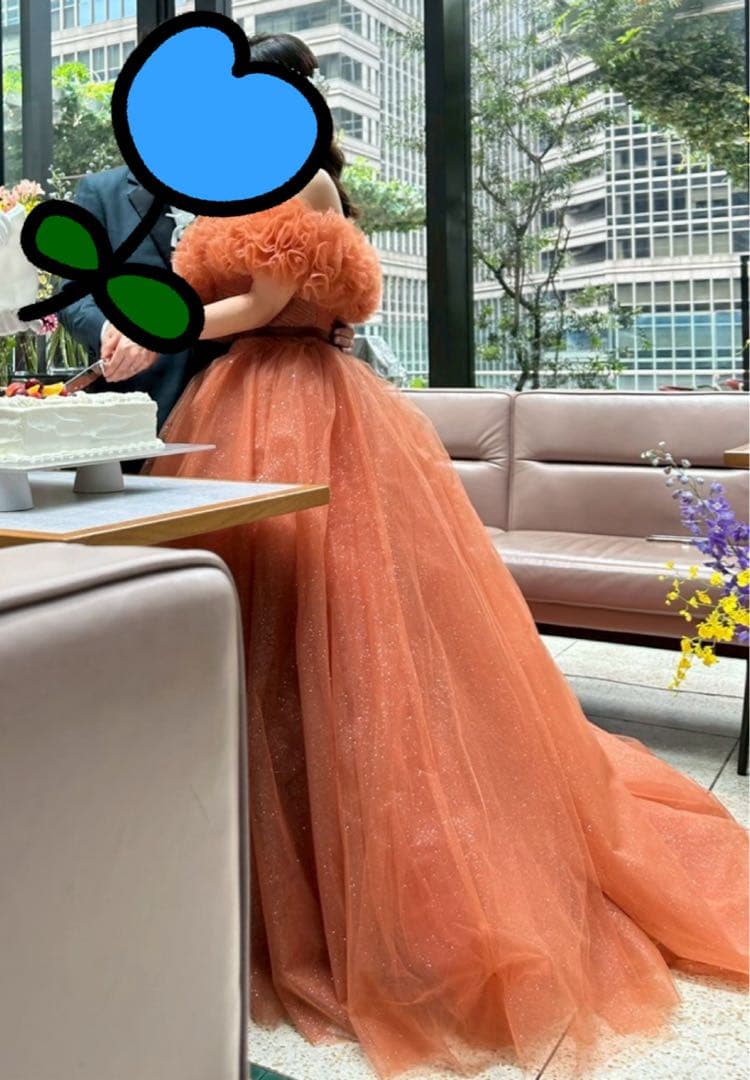 ハツコエンドウ　ジル風　ドレス　テラコッタ