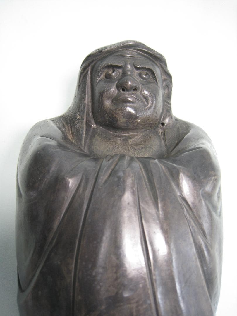 備前焼 【青備前達磨立像】稀少な青備前