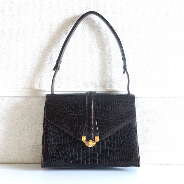 超限定8月7日20時迄‼️ハンドバッグITALIAミラノ製クロコダイル