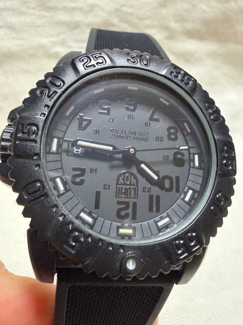 ジャンク 訳あり ルミノックス 3050 3950 LUMINOX ブラック時計