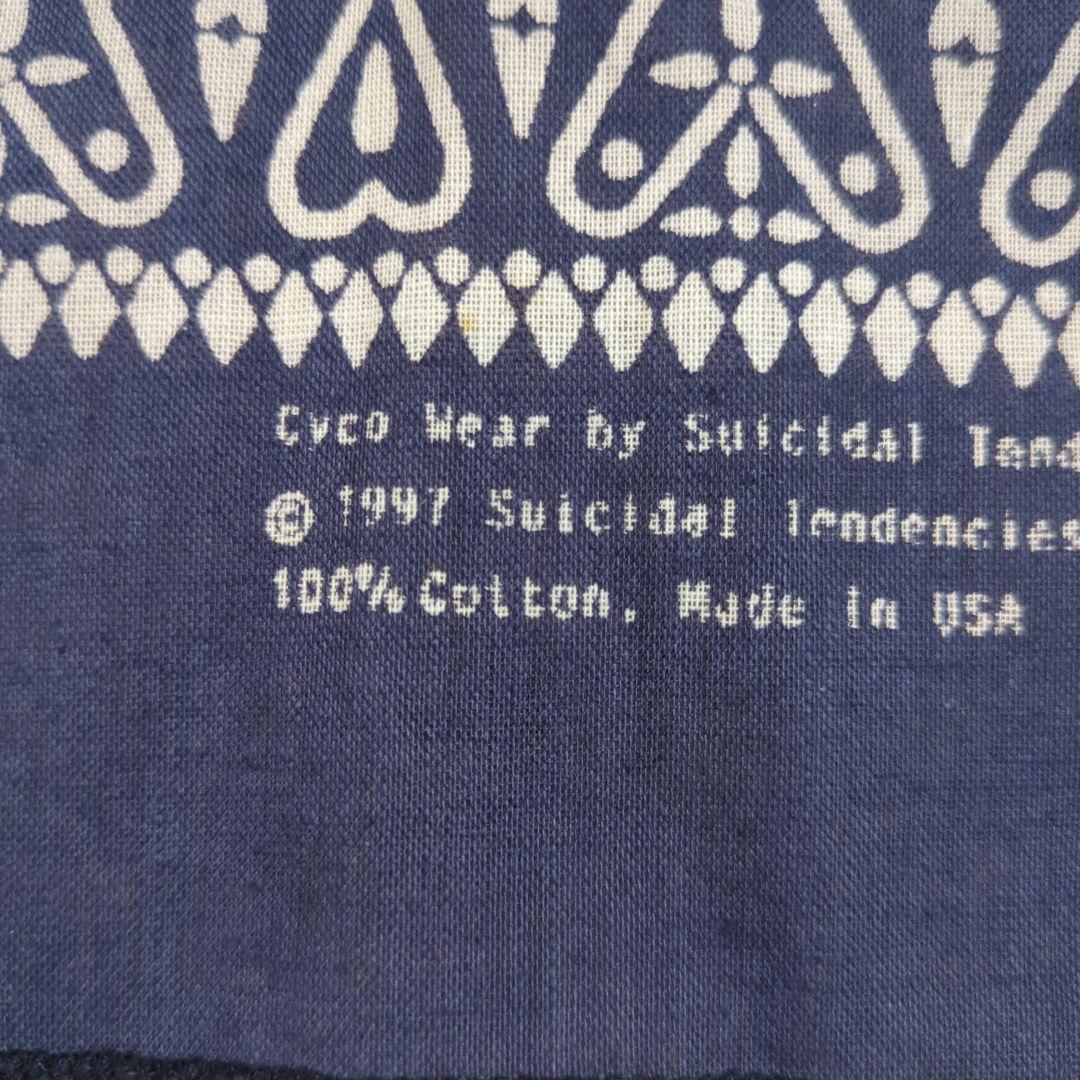 ビンテージバンダナ未使用　90年代物スーサイダルデンデンシーズ　クロス柄