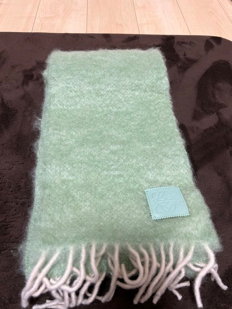 ミントグリーン マフラー ロエベ LOEWE・ロエベ ◇ミントグリーン