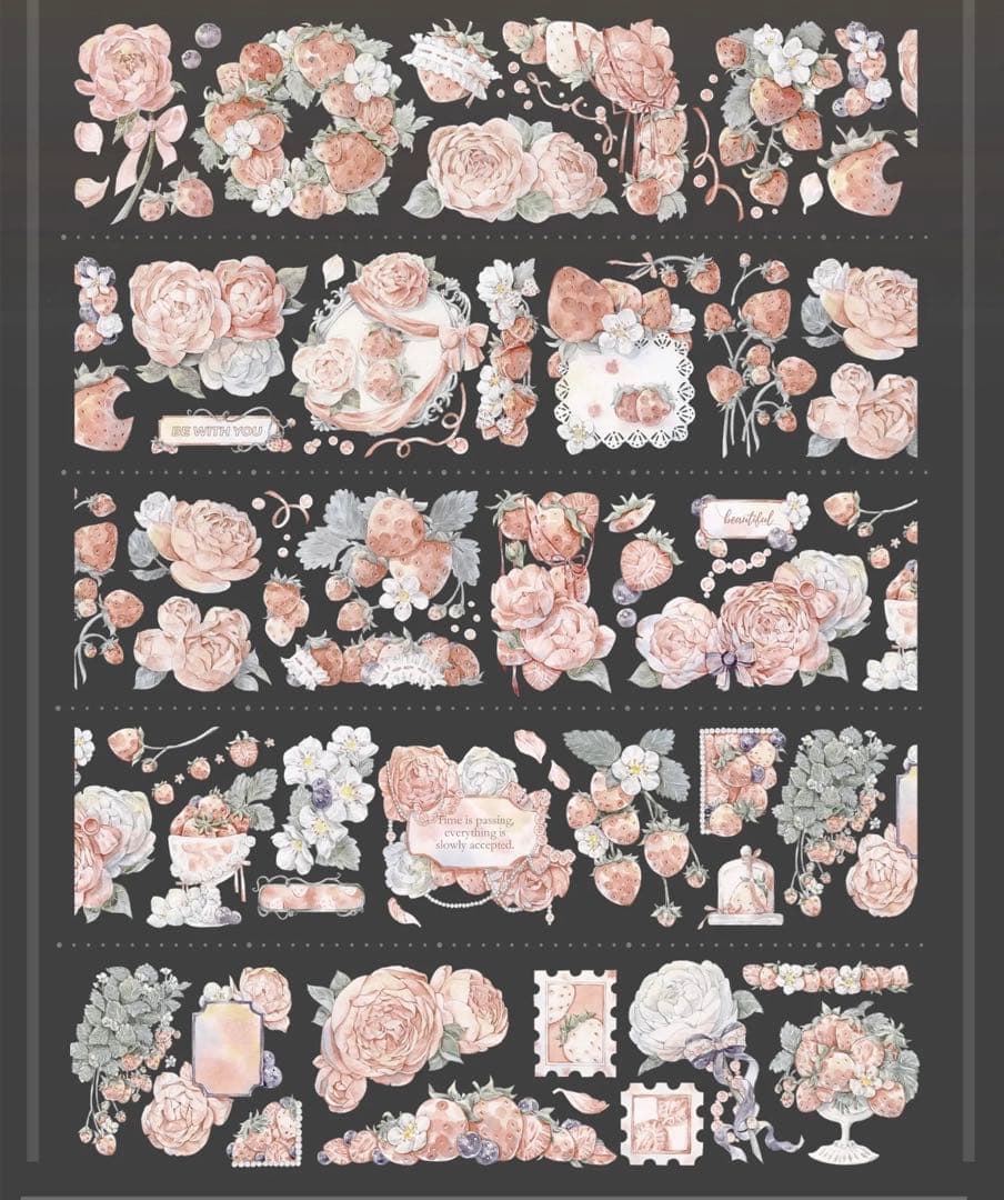 花柒所《芙洛拉》海外マスキングテープ　マステ 【2328】