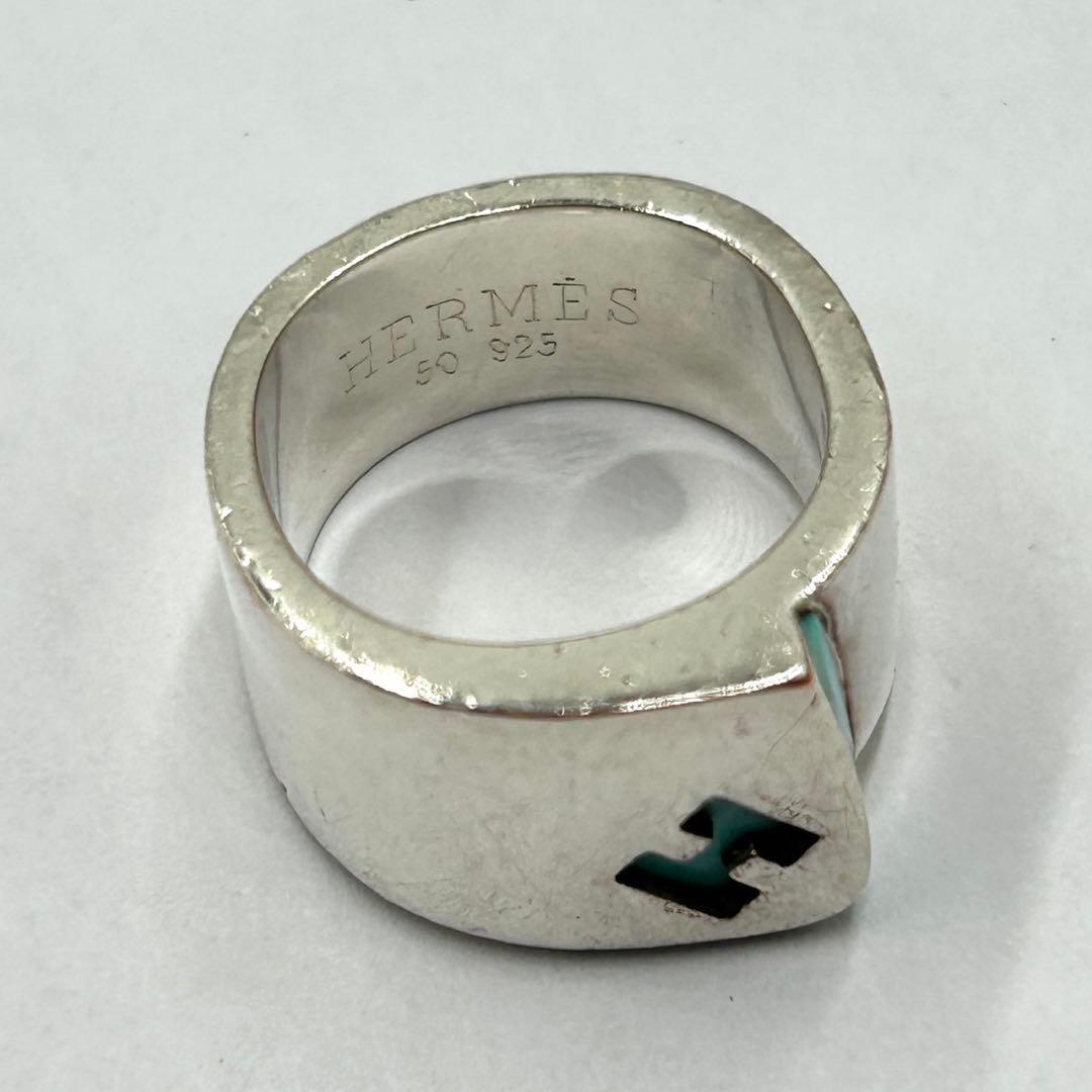 ❣️エルメス❣️HERMESキャンディリングSV925ライトブルー指輪【美品】