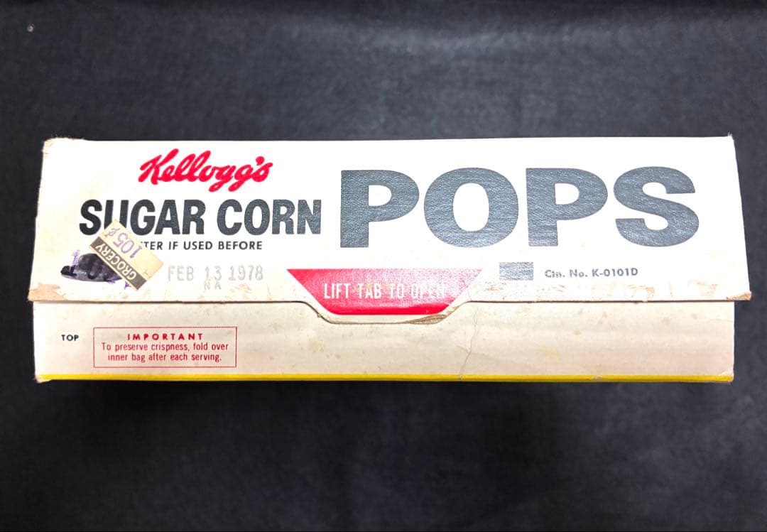 入手困難】 70s ケロッグ シュガーコーン 空箱 パッケージ ビンテージ