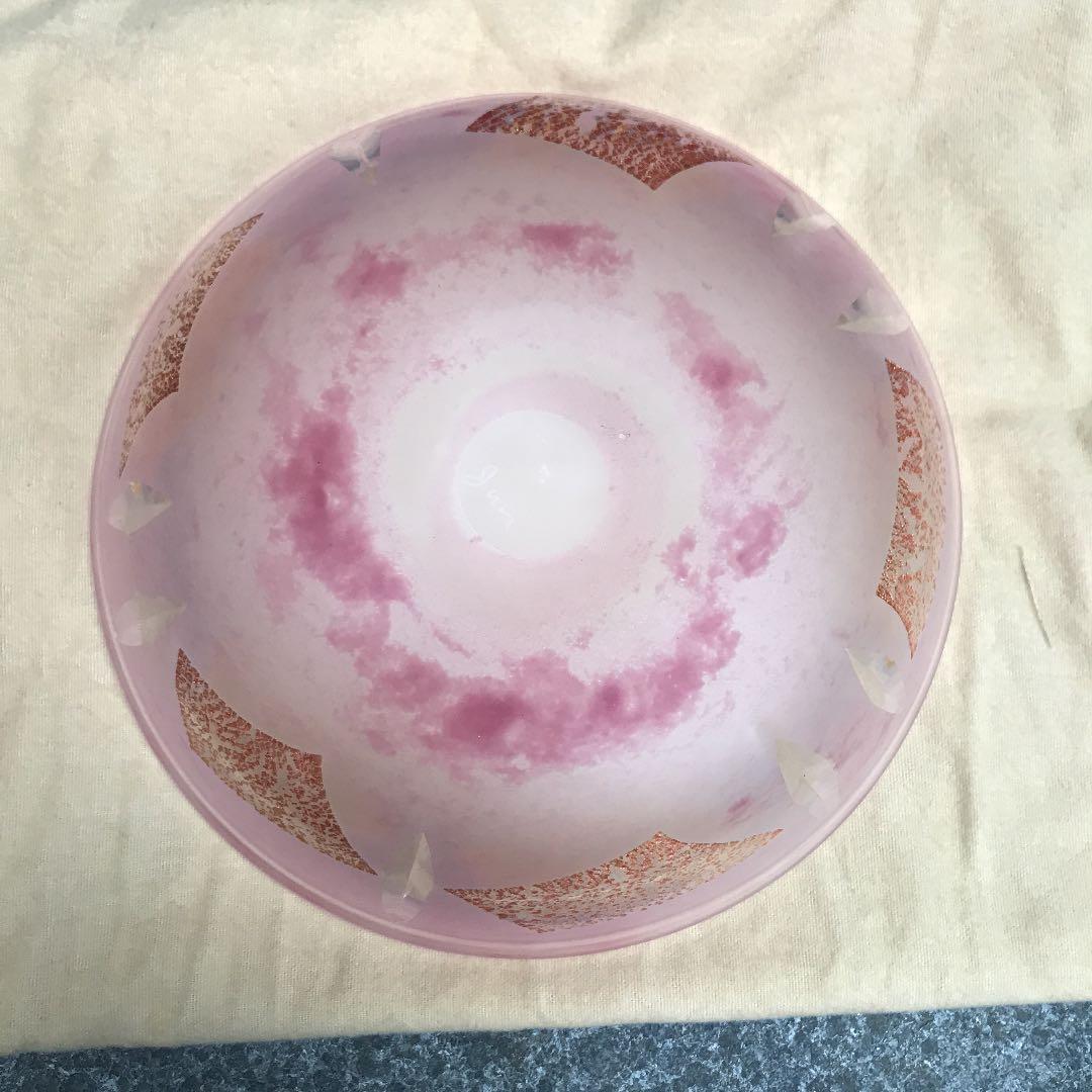 ガラス工芸家 藤田潤 金彩 カット文鉢 ガラスの器 - メルカリ