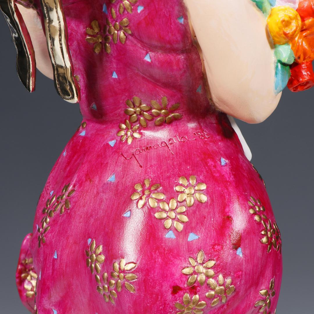 ☆超レア！ヒロ・ヤマガタ ブロンズ彫刻『春風』薔薇の花束とパリ