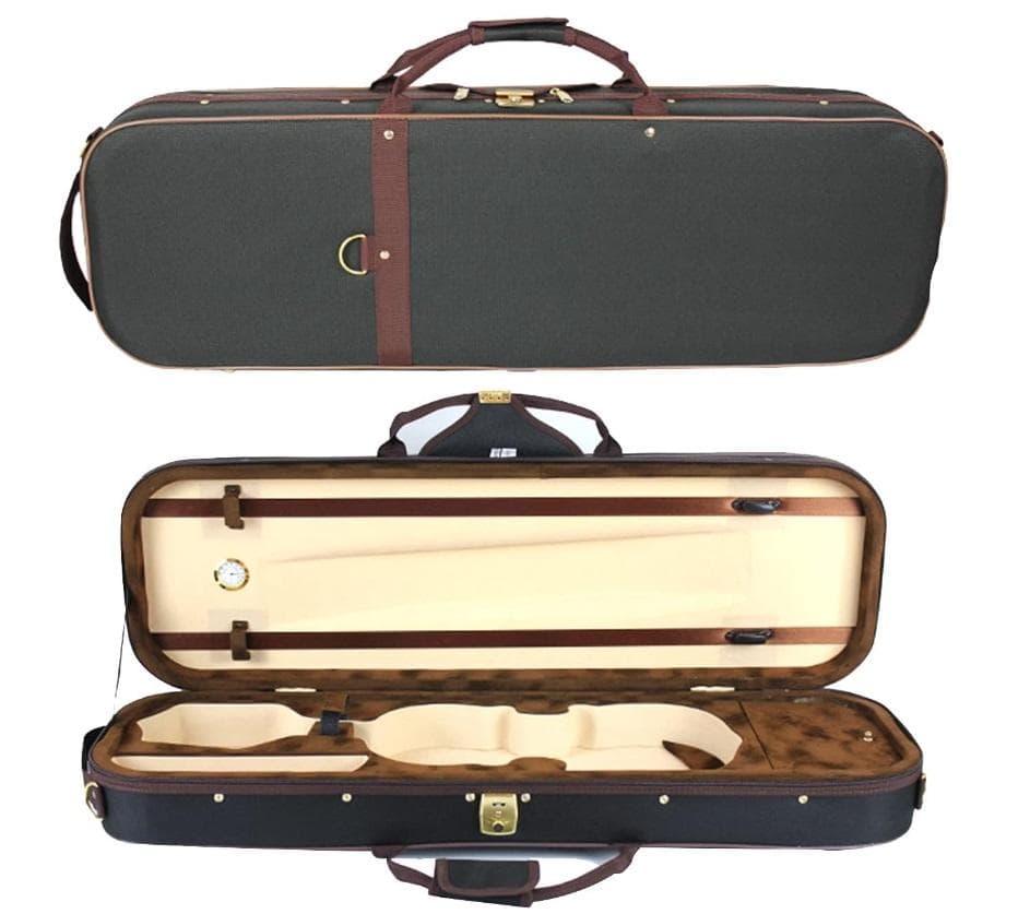 4/4 バイオリンケース軽量ブランケット、ストラップ2、湿度計付