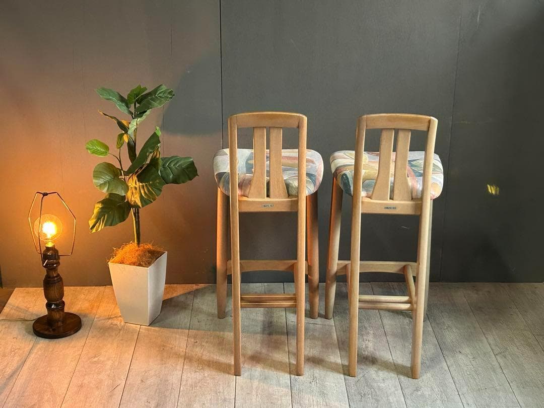 mikimoku ミキモク　カウンターチェア　オールド家具　ヴィンテージ　K