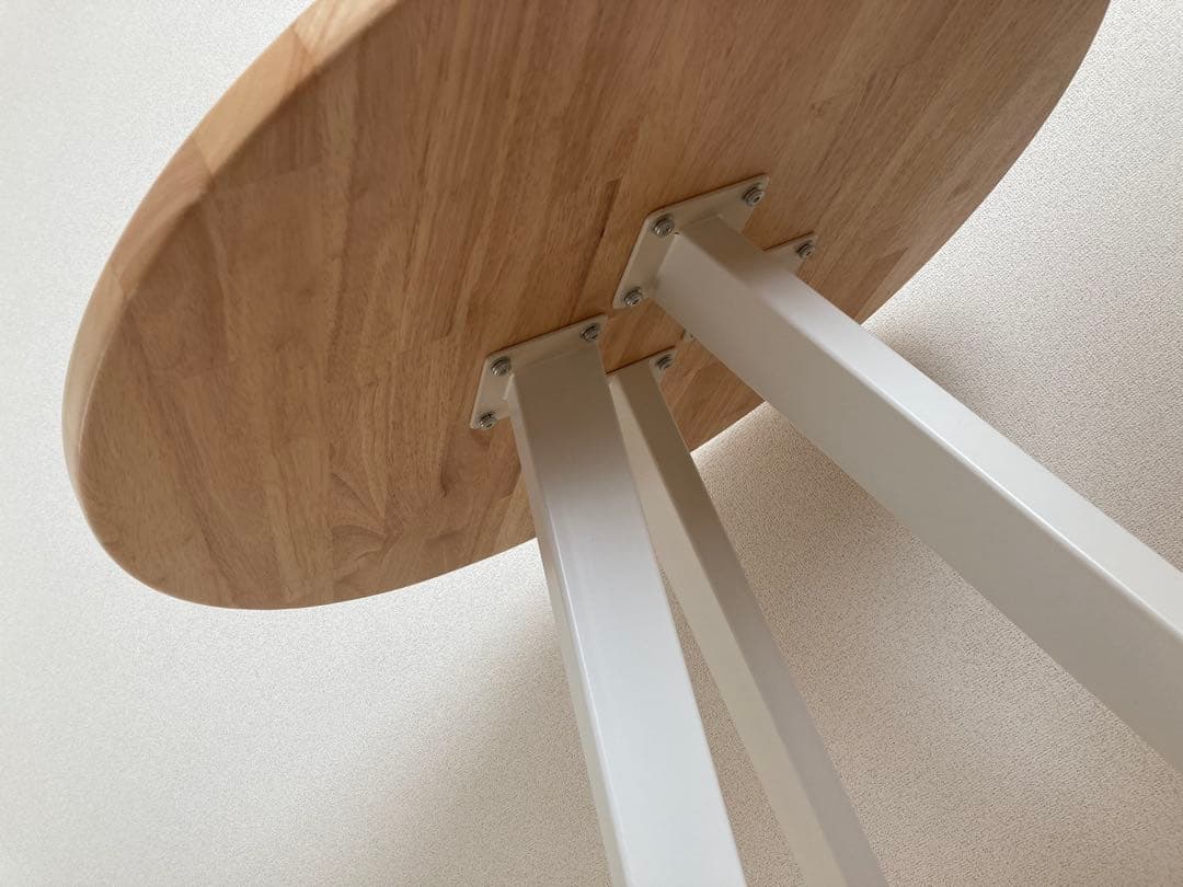 THE CAFE TABLEラバーウッド70cm面取り加工 Kanademono