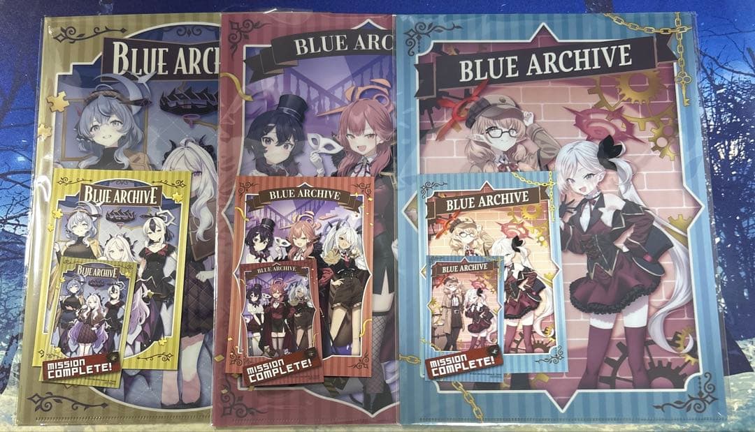 ブルーアーカイブ　ブルアカ　謎解きクリアファイル 3種セット　ゴール特典付き ブルーアーカイブ 謎解きクリアファイル 3種セット ブルアカ 福岡 博多