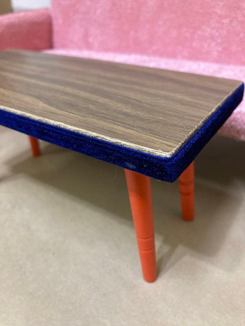 希少 JUNPO TOY ミニチュア家具 ソファ＋テーブル椅子セット　昭和レトロ