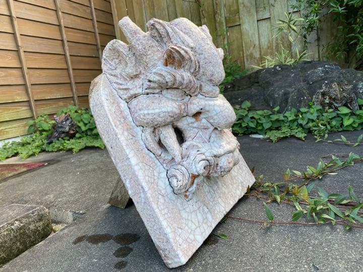 コレクション 鬼板師による手作りの鬼瓦の置物になります。 鬼板師