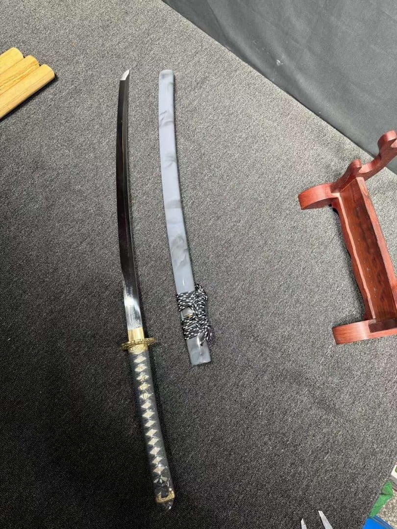 1062-武具 刀装具 日本刀　模造刀 居合刀 武士道 武蔵 鑑賞用 手鍛造打