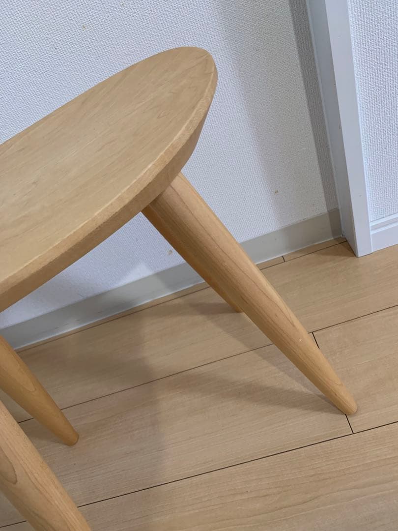 旭川家具　MUKU工房　コサイン　エントランススツール　メープル材