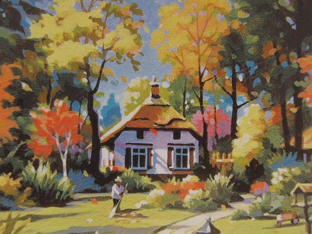 笹倉鉄平、【ヘルフスト】、希少な額装用画集より、状態良好、新品額装付