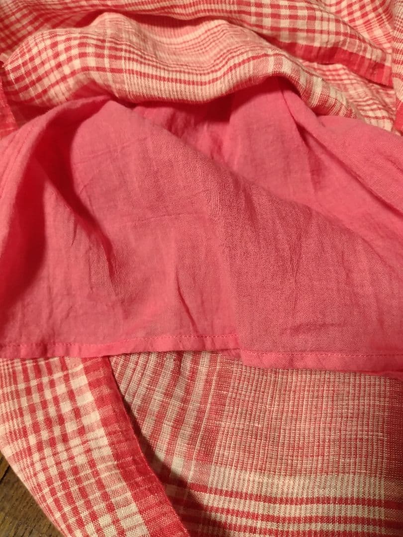 メゾンドソイル 総ゴム ガウチョパンツ 麻100% maison de soil